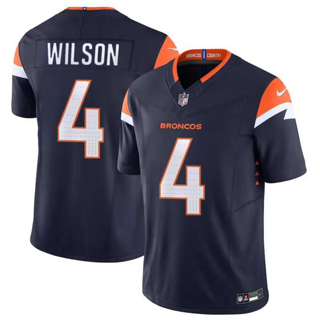 Men & Women & Youth Denver Broncos #4 Zach Wilson Navy 2024 F.U.S.E. AlternateVapor Limited Stitched Jersey,We sell and wholesale Men & Women & Youth Denver Broncos #4 Zach Wilson Navy 2024 F.U.S.E. AlternateVapor Limited Stitched Jersey on line form chian!